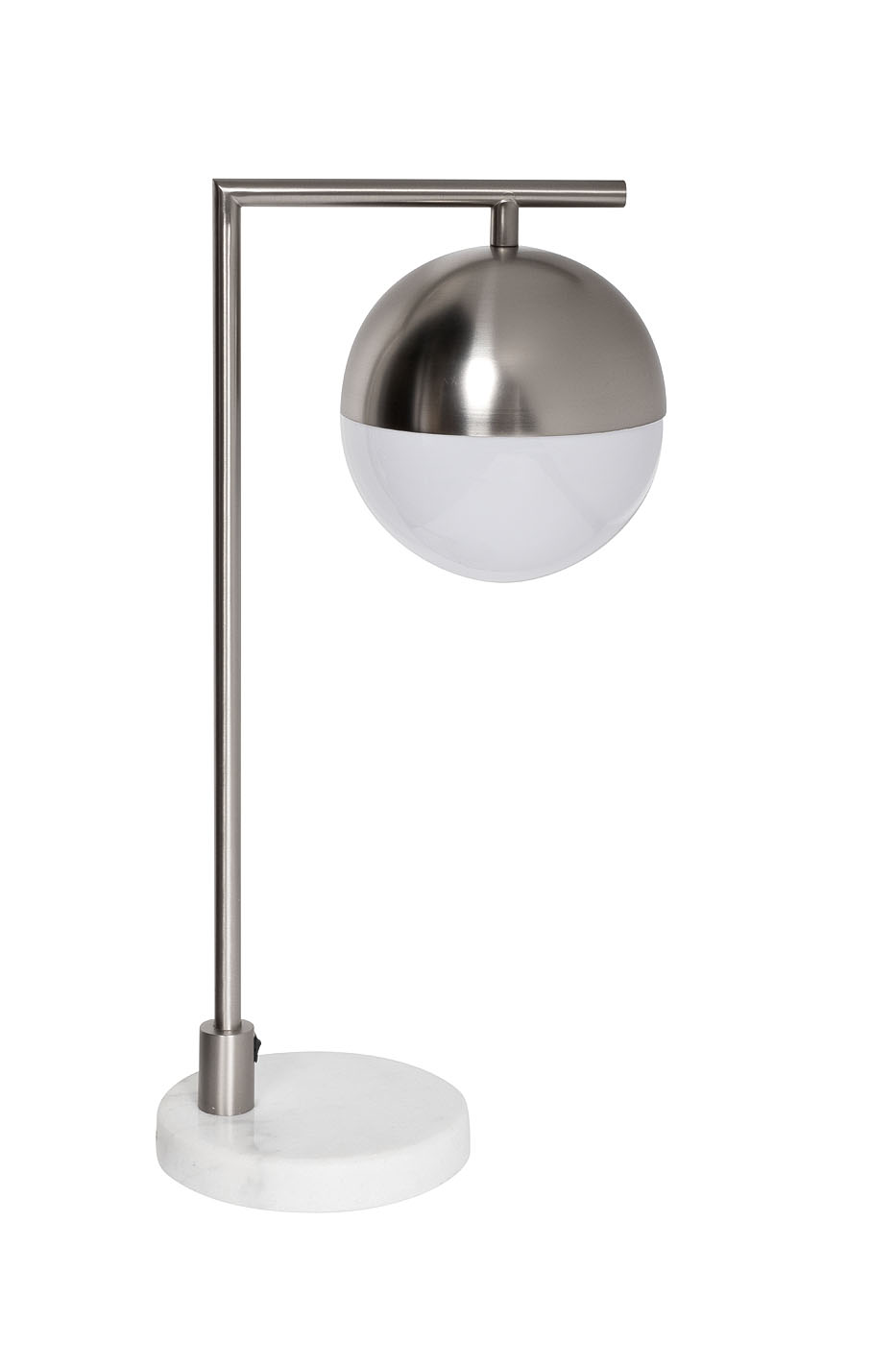 Лампа настольная с матовым плафоном, никель 91GH-T01